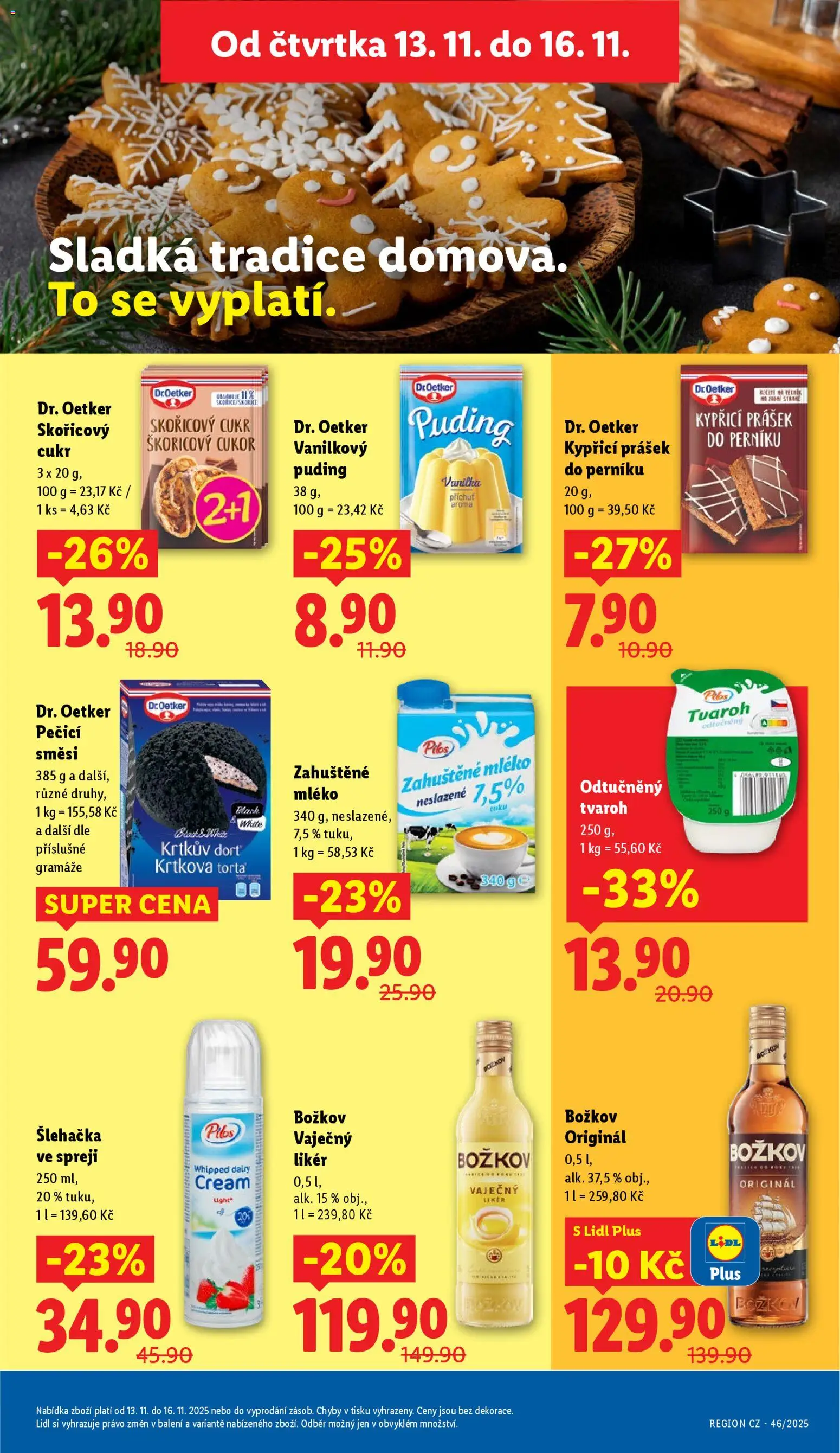 Lidl leták od 13.11.2025 | Strana: 29 | Produkty: Šlehačka ve spreji, Tvaroh, Božkov, Božkov originál