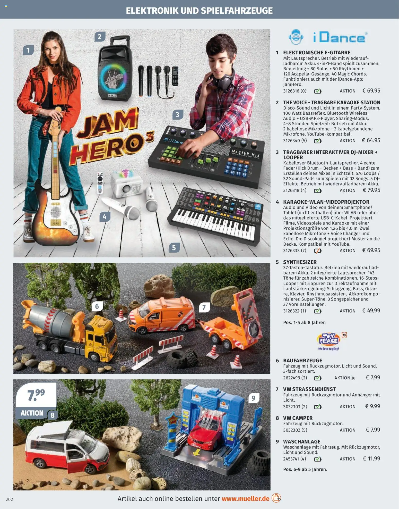 Müller Spielwarenkatalog – gültig ab 27.10.2025 | Seite: 202 | Produkte: Mixer, Tablet, Video, Audio