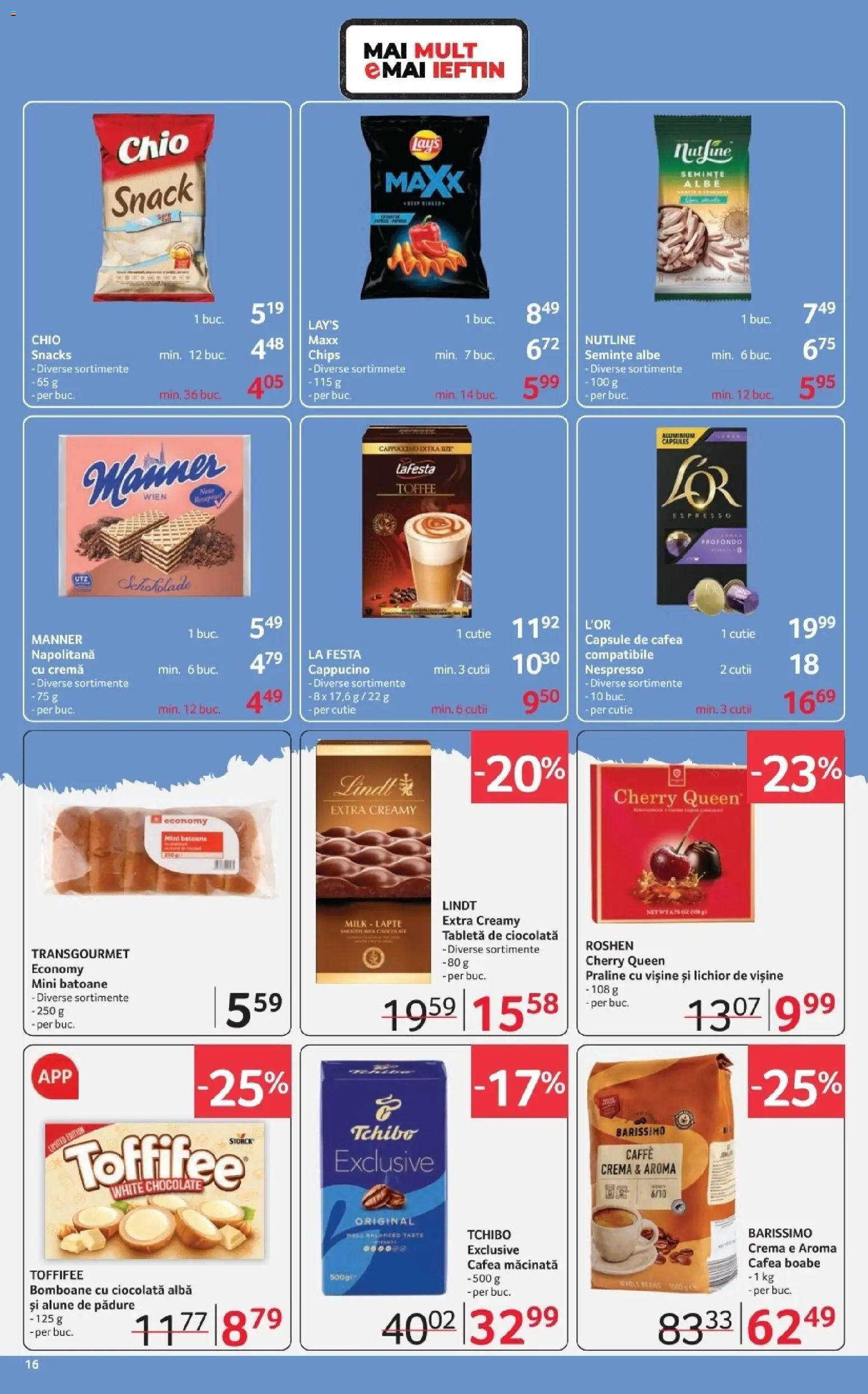 Noul catalog Selgros – valabil de la 06.03.2026 | Pagină: 16 | Produse: Ödül oyuncağı, Cutie, Semințe, Lapte