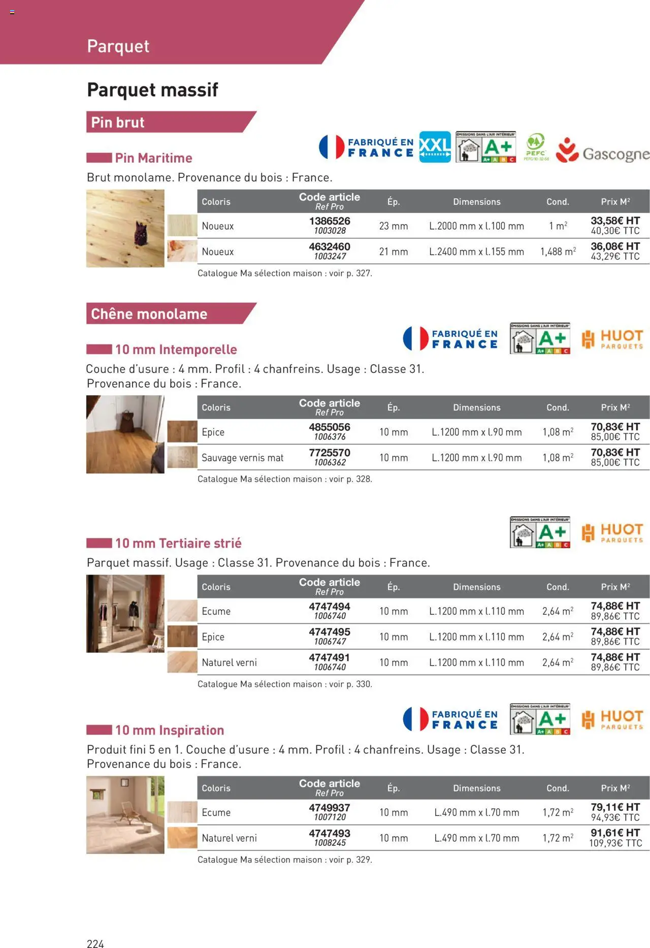  | Page: 224 | Produits: Parquet