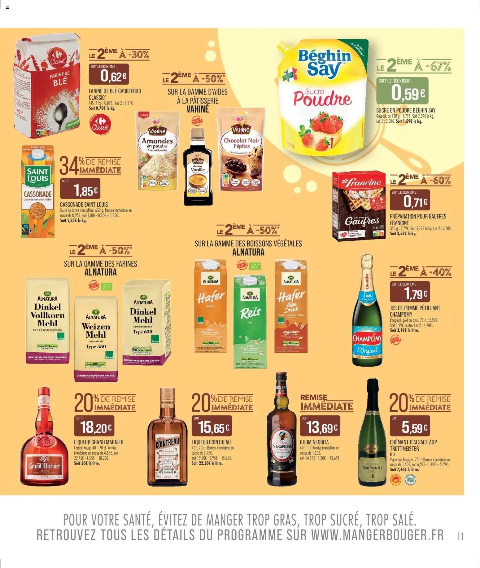 {H1} | Page: 11 | Produits: Farine de ble, Sucre en poudre, Rhum, Jus de pomme