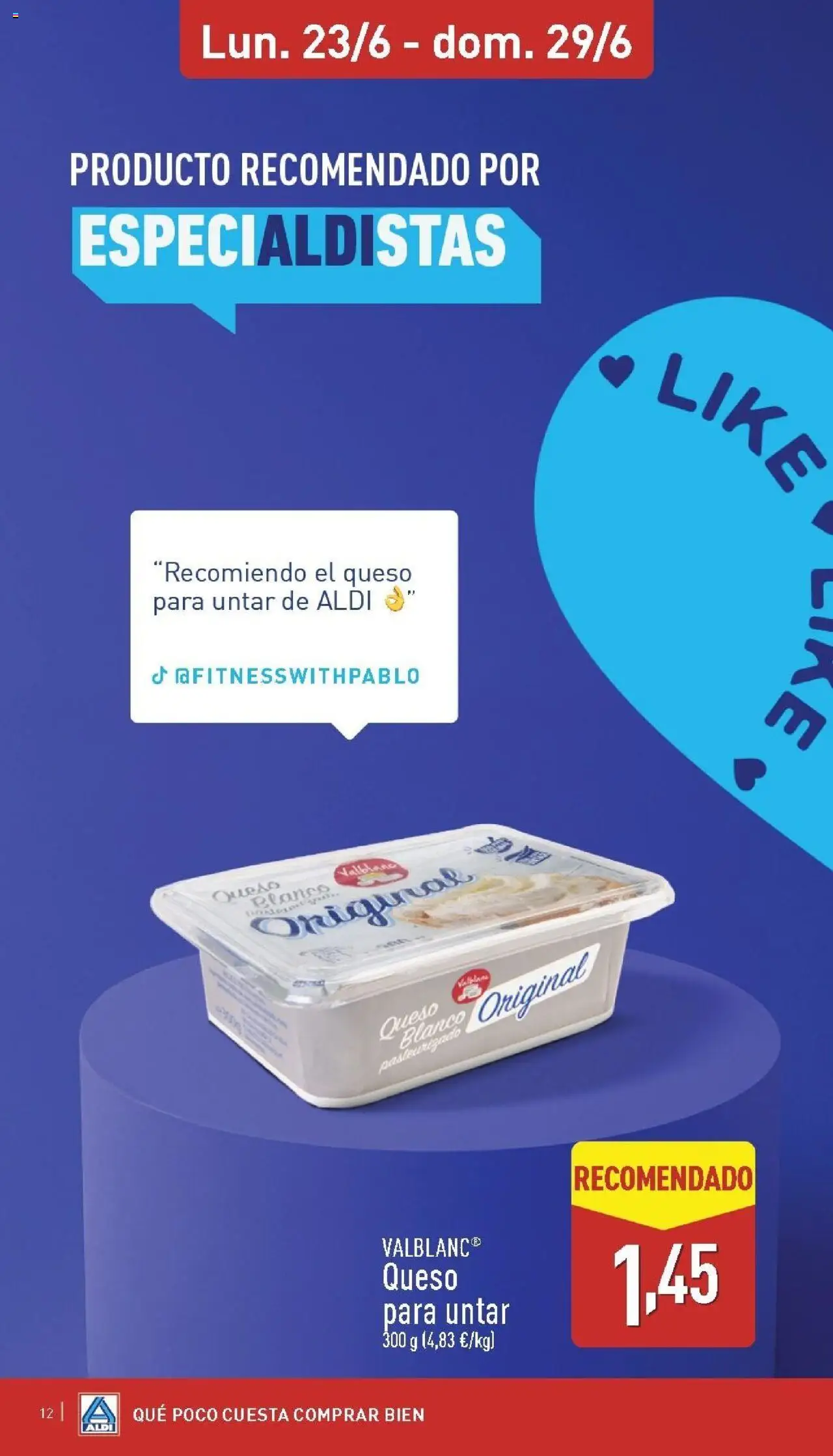 Aldi folleto Península │ válido desde el 23.06.2025 | Página: 12 | Productos: Queso, Queso para untar