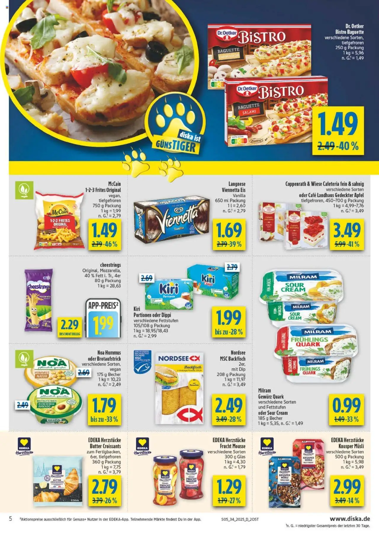 Diska - diska Angebote Sachsen-Thüringen KW34 - gültig ab dem 18.08.2025 | Seite: 5 | Produkte: Musli, Quark, Äpfel, Milram