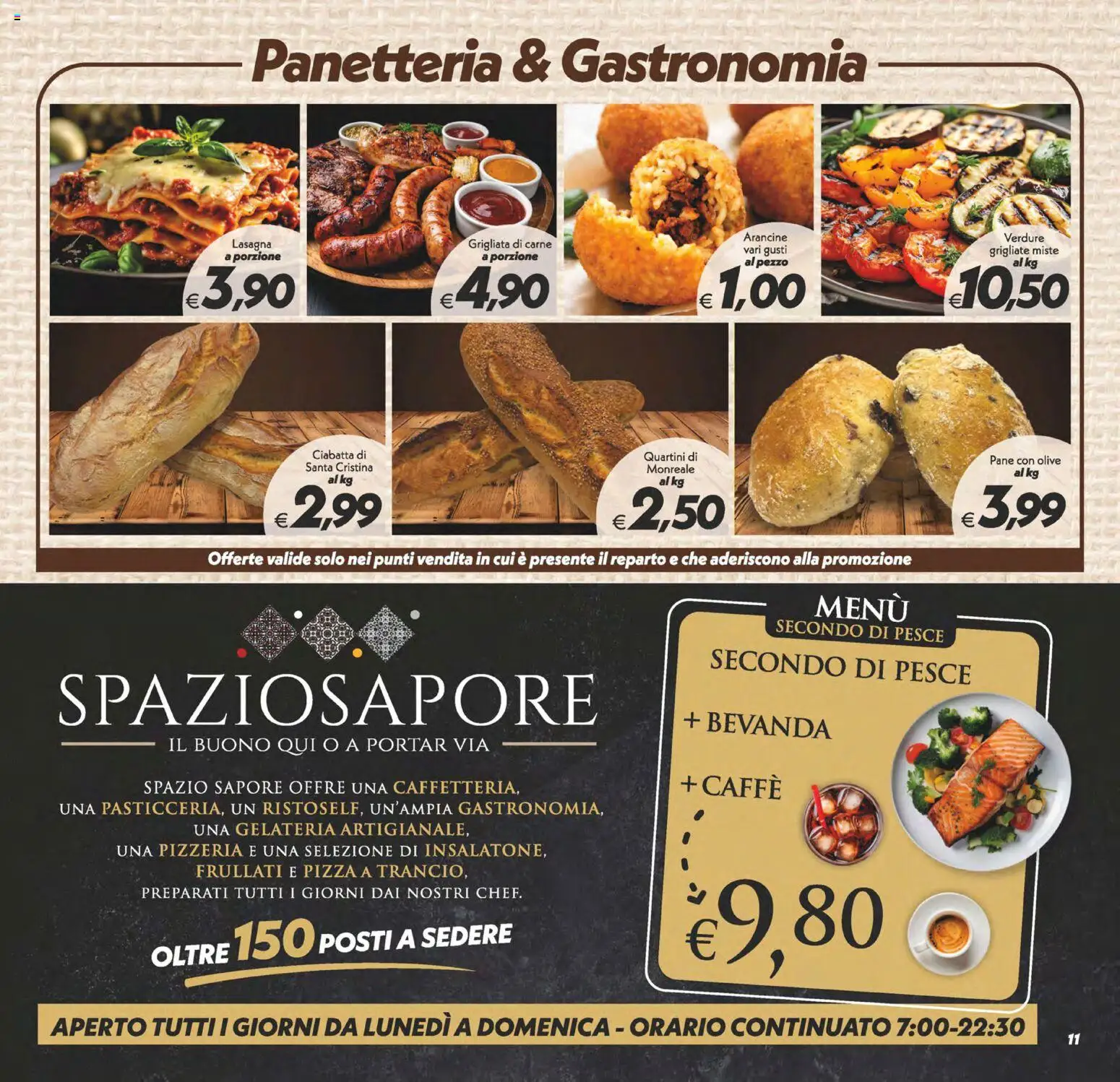Volantino SuperConveniente del 27.12.2025 | Pagina: 11 | Prodotti: Pane, Pizza, Pesce, Olive