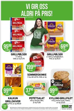 Forhåndsvisning av KALKUN GRILLSKIVER, 500 g, Prior, pr. kg 198,00 gyldig fra 20.04.2026 | Side: 3 | Produkter: Dopuri pentru urechi, Kylling, Папір, Kalkun