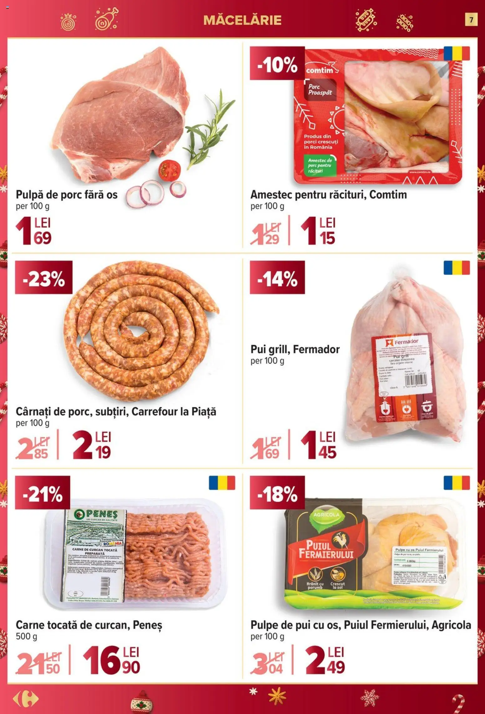 Noul catalog Carrefour – valabil de la 03.12.2025 | Pagină: 7 | Produse: Hacıyatmaz Kedi Oyuncağı, Carne tocată, Porumb, Cârnați