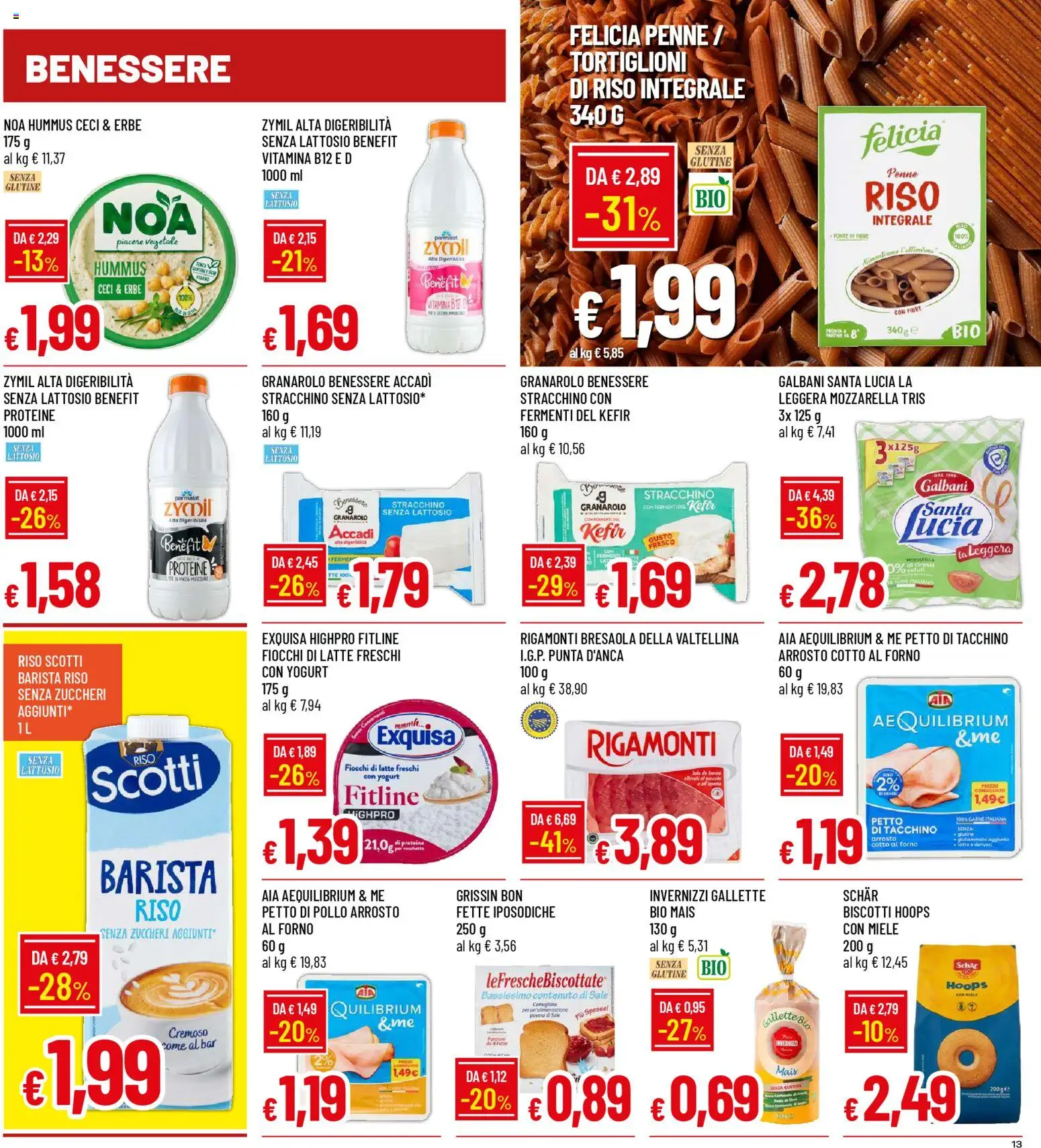 Volantino Galassia del 30.10.2025 | Pagina: 13 | Prodotti: Riso, Fiocchi di latte, Stracchino, Miele