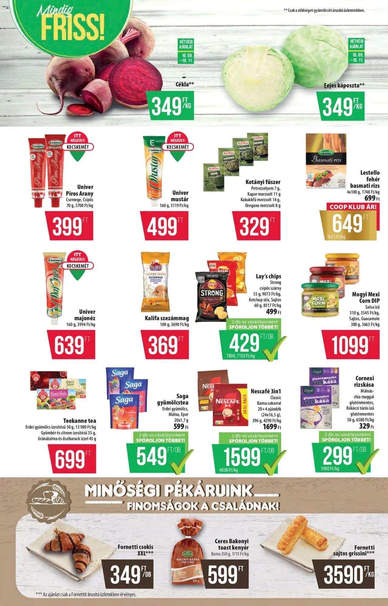 COOP akciós ujság - amely érvényes a következő dátumtól: 09.10.2025 | Oldal: 7 | Termékek: Chips, Gyümölcs, Eper, Citrom