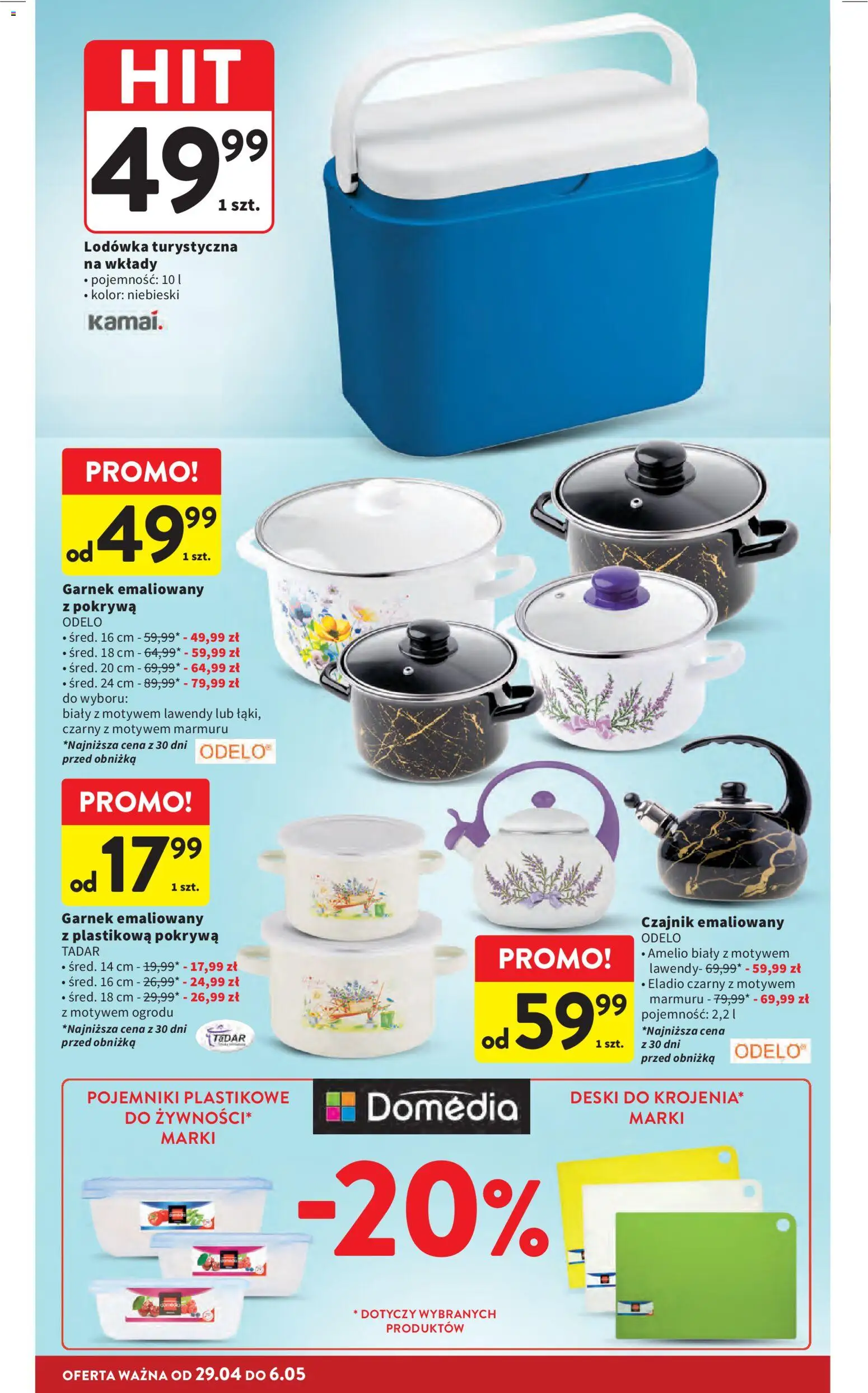 Intermarche gazetka od 29.04.2026 | Strona: 40 | Produkty: Lodówka, Czajnik, Garnek, Lodówka turystyczna