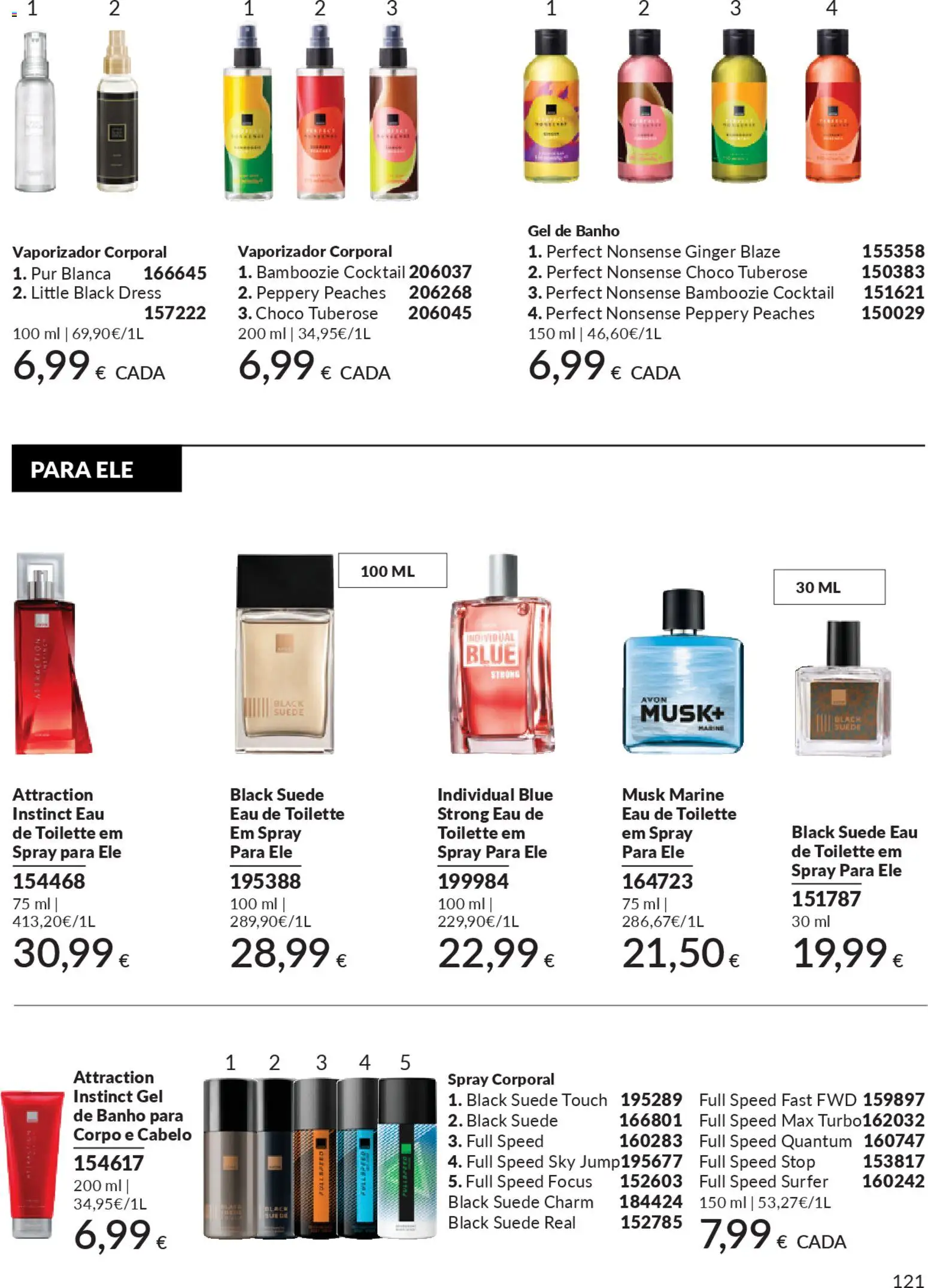 Catálogo Avon Campanha 11 Black Friday │ válido de 01.11.2025 | Página: 121 | Produtos: Eau de toilette, Gel de banho, Banho