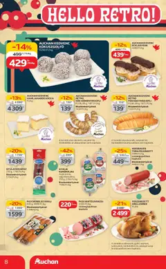 Auchan akciós ujság - amely érvényes a következő dátumtól: 17.07.2025 | Oldal: 8 | Termékek: Virsli, Kolbász, Kenőmájas, Pick