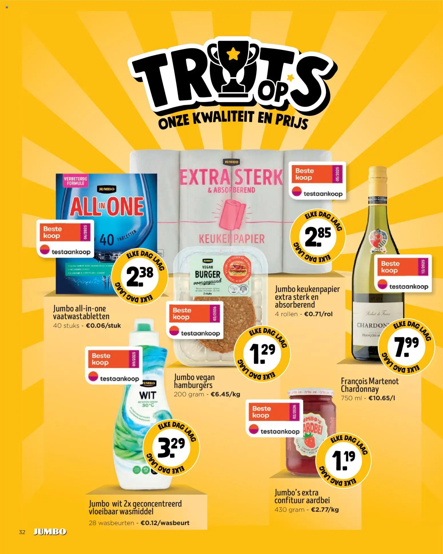 {H1} | Pagina: 32 | Producten: Aardbei, Wasmiddel, Keukenpapier