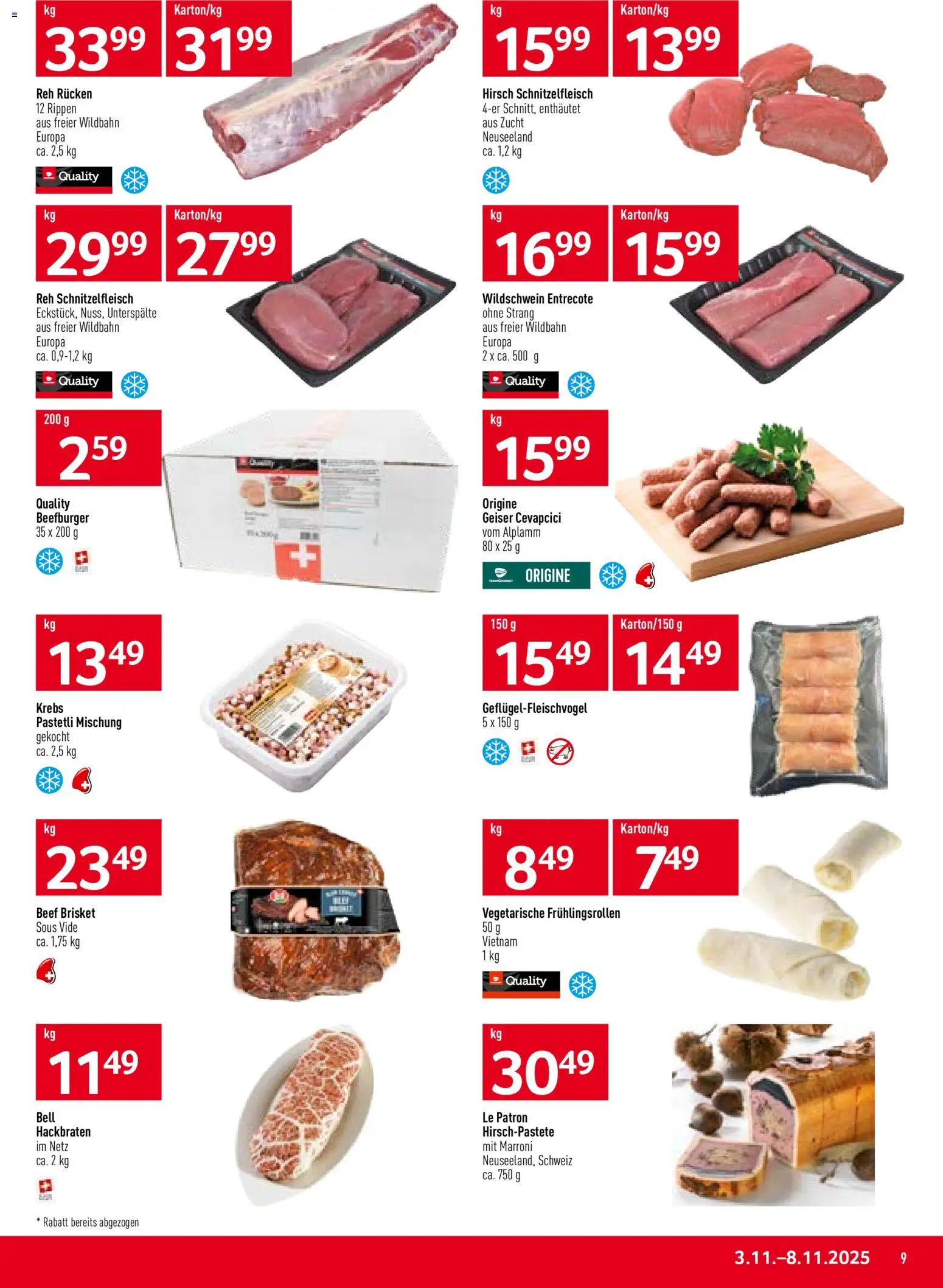 Prodega Aktionen – gültig ab 03.11.2025 | Seite: 9 | Produkte: Cevapcici