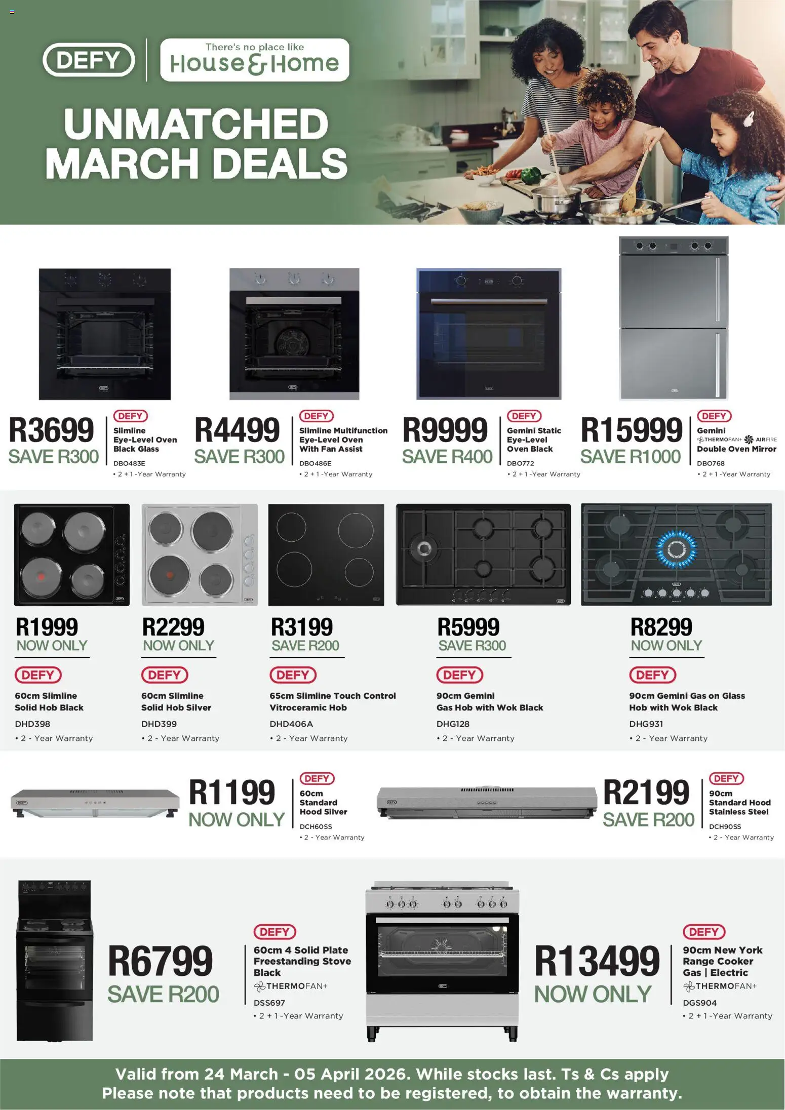 New House and Home catalogue – valid from 24.03.2026 | Page: 1 | Products: Oven, Cooker, Mirror, Hood