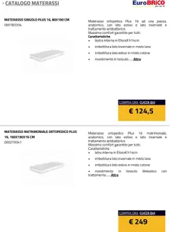 Anteprima del volantino Eurobrico Materassi catalogo valido a partire dal 23.07.2025 | Pagina: 2 | Prodotti: Materasso matrimoniale, Materasso