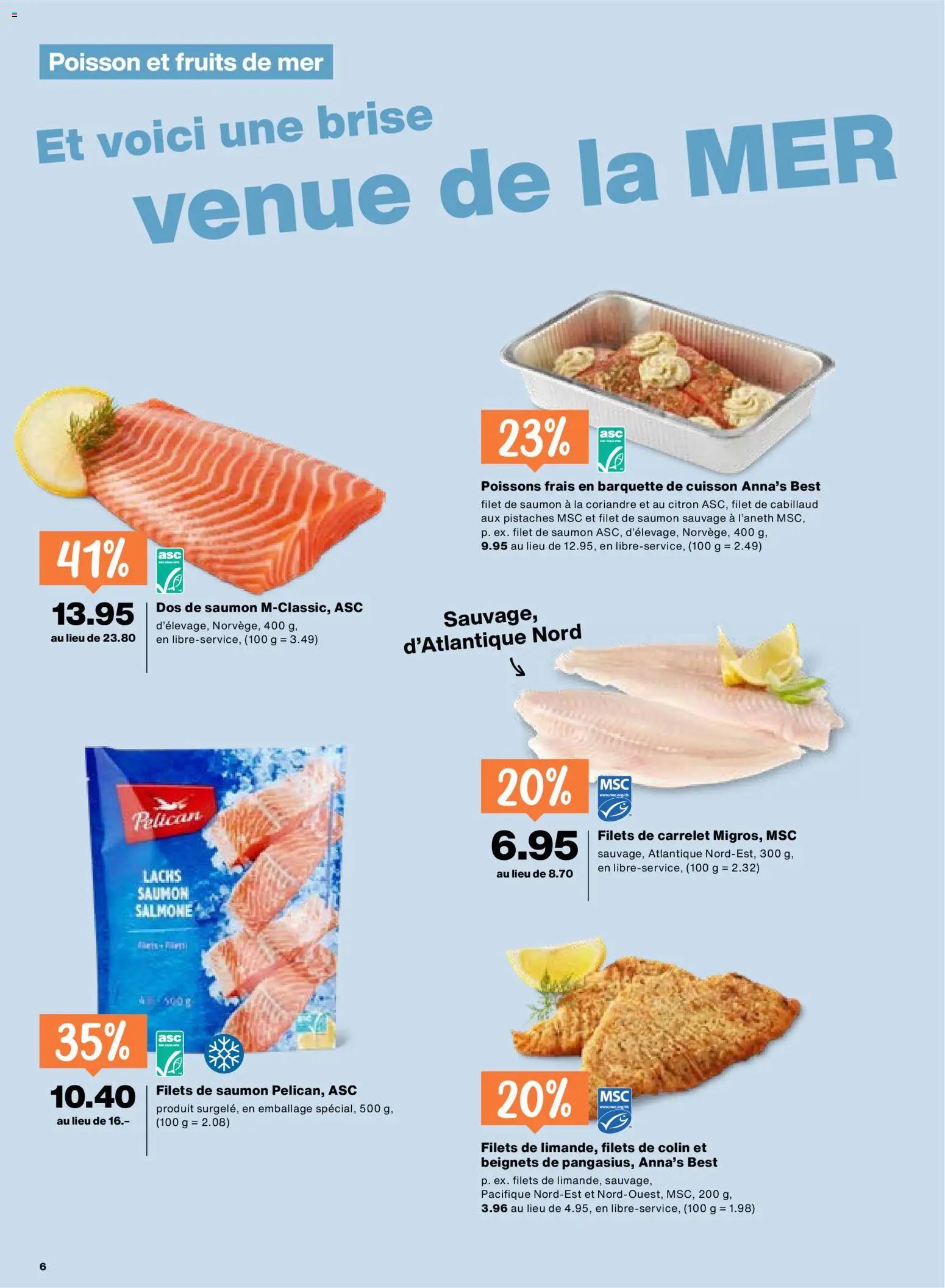 Migros aktionen FR – gültig ab 09.04.2026 | Seite: 6 | Produkte: Lachs