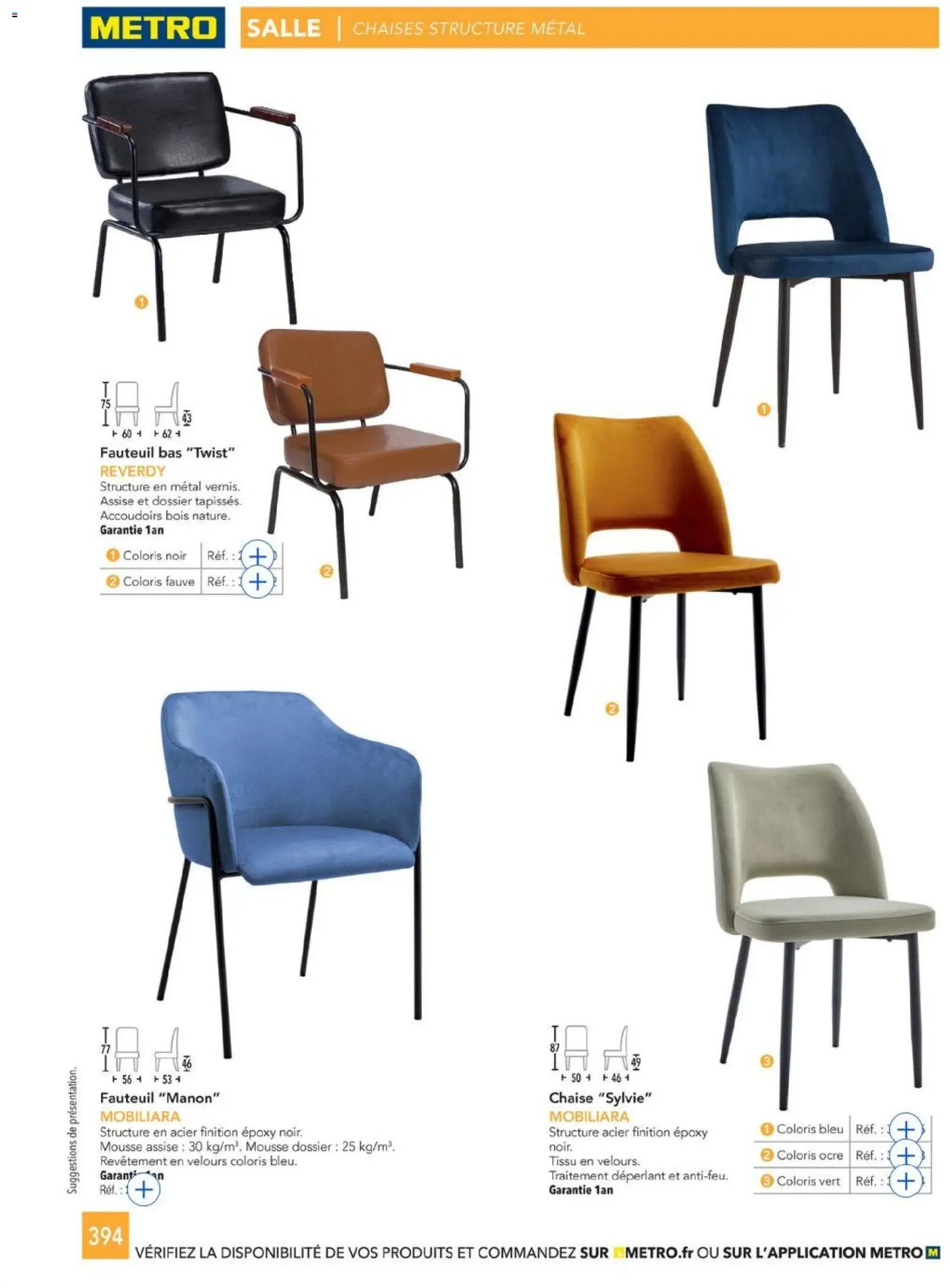{H1} | Page: 394 | Produits: Mousse, Fauteuil, Chaise