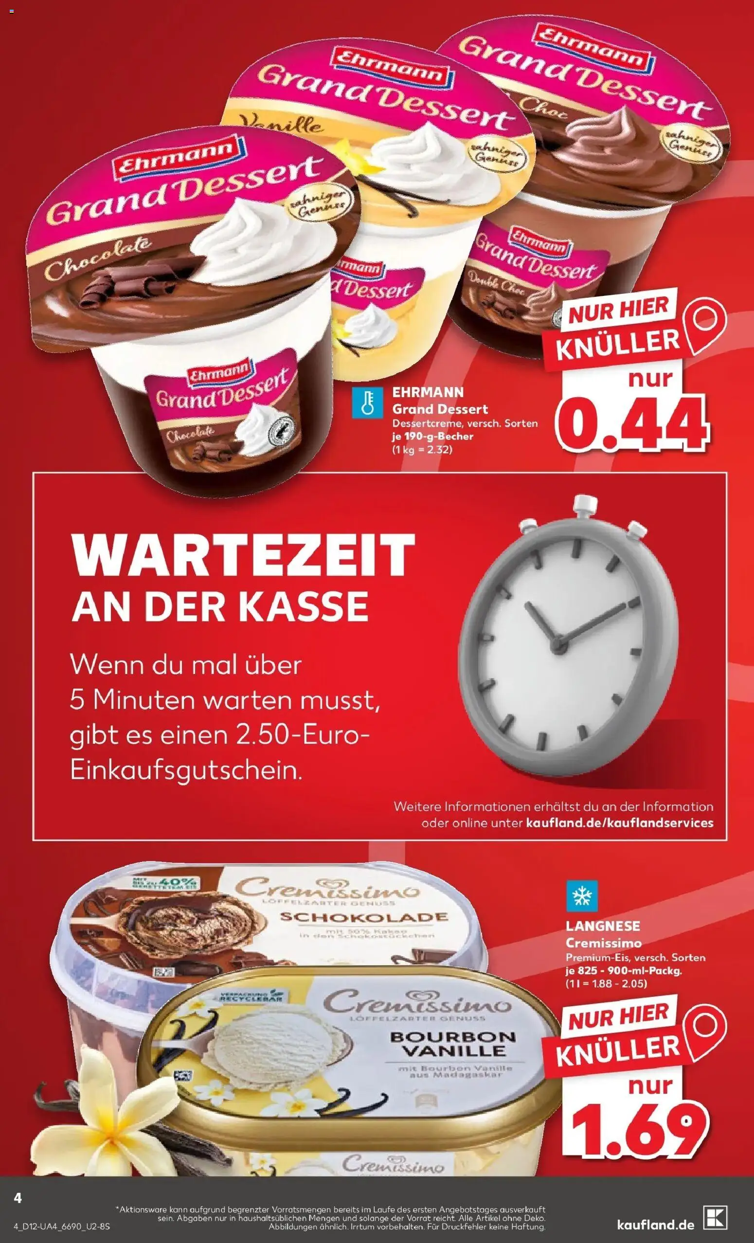 Kaufland Prospekt Goslar	 – gültig ab 19.03.2026 | Seite: 4 | Produkte: Langnese cremissimo, Cremissimo, Schokolade, Bourbon