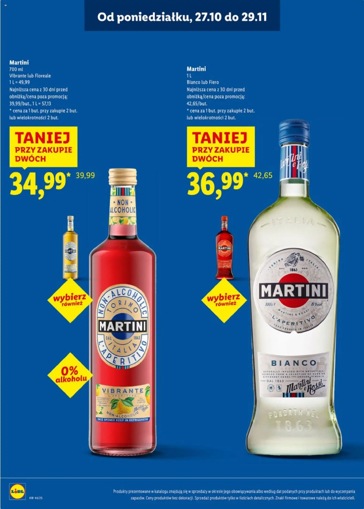 Lidl Katalog alkoholi mocnych od 27.10.2025 | Strona: 18 | Produkty: Martini