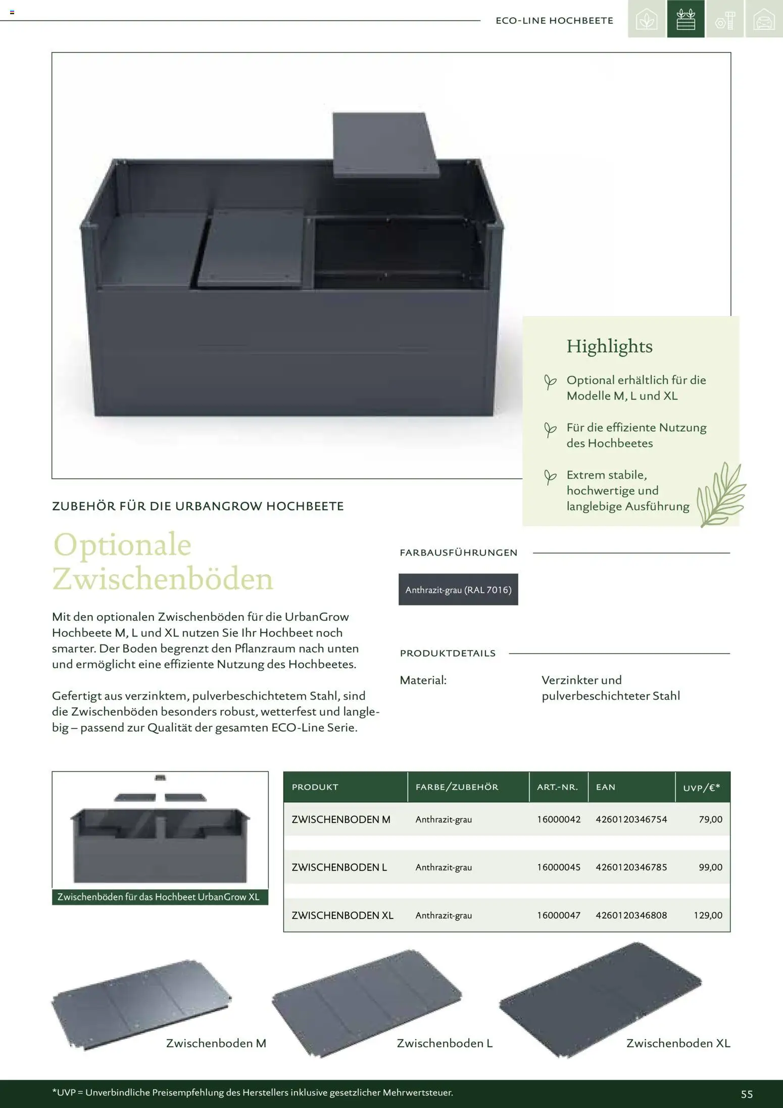 Dehner KGT – Kreative Gartentechnik – gültig ab 01.01.2026 | Seite: 55 | Produkte: Hochbeet