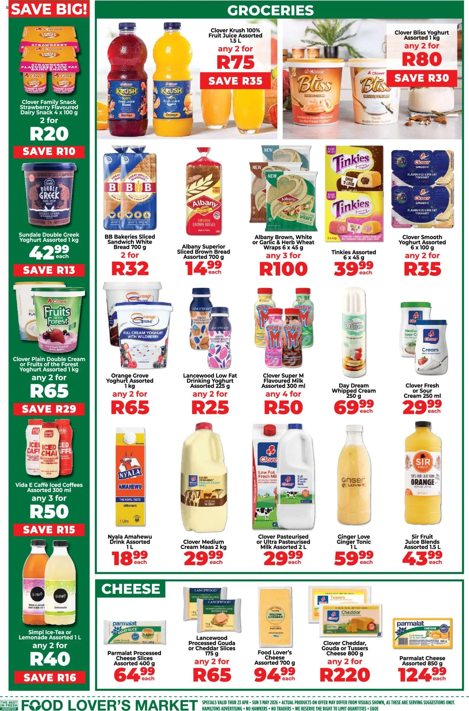 New Food Lover's Market catalogue – valid from 23.04.2026 | Page: 6 | Products: Yoghurt, Shelf, Cheese, Coffee