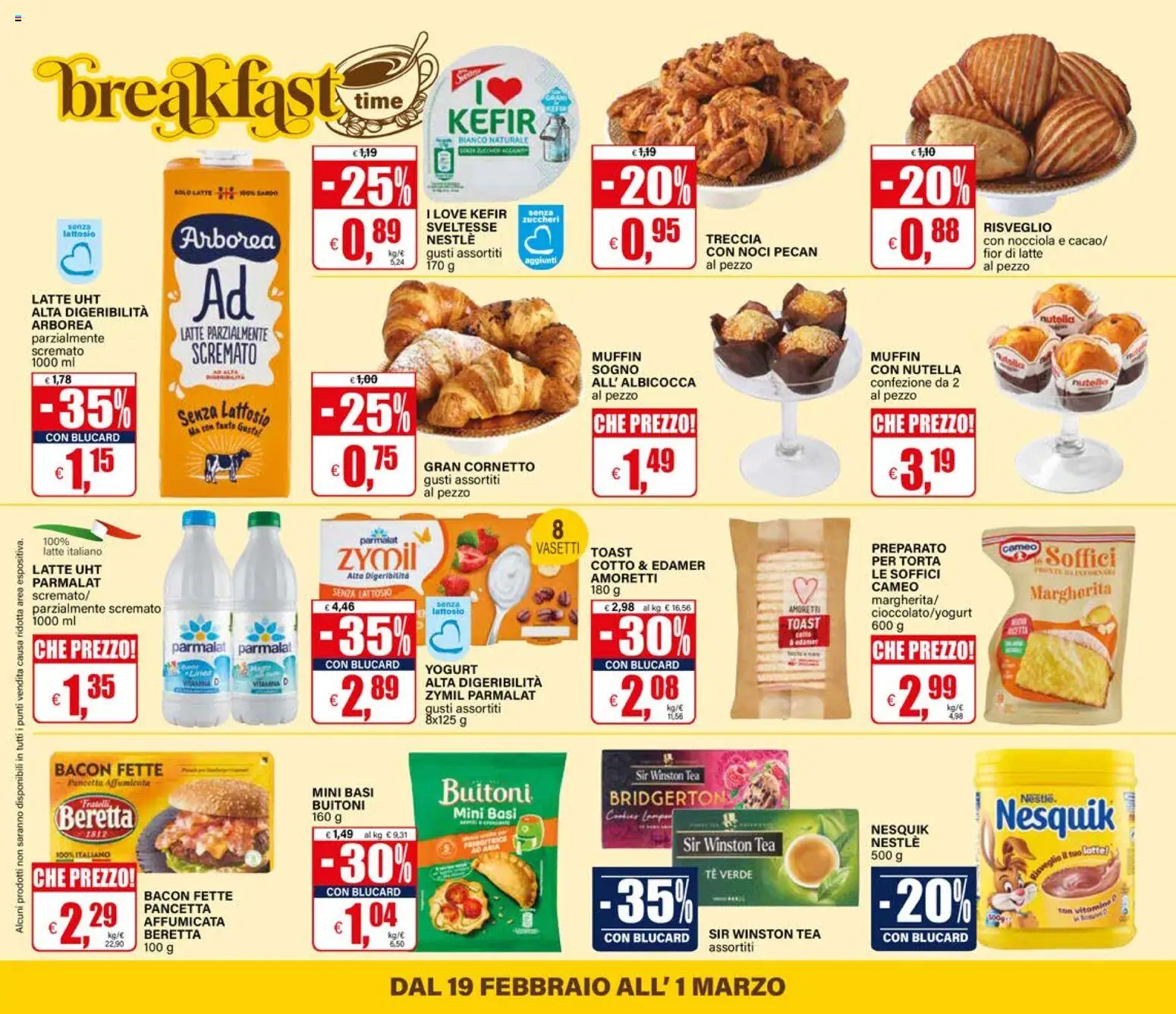 Volantino Il Gigante del 19.02.2026 | Pagina: 30 | Prodotti: Tè, Latte, Nutella, Muffin