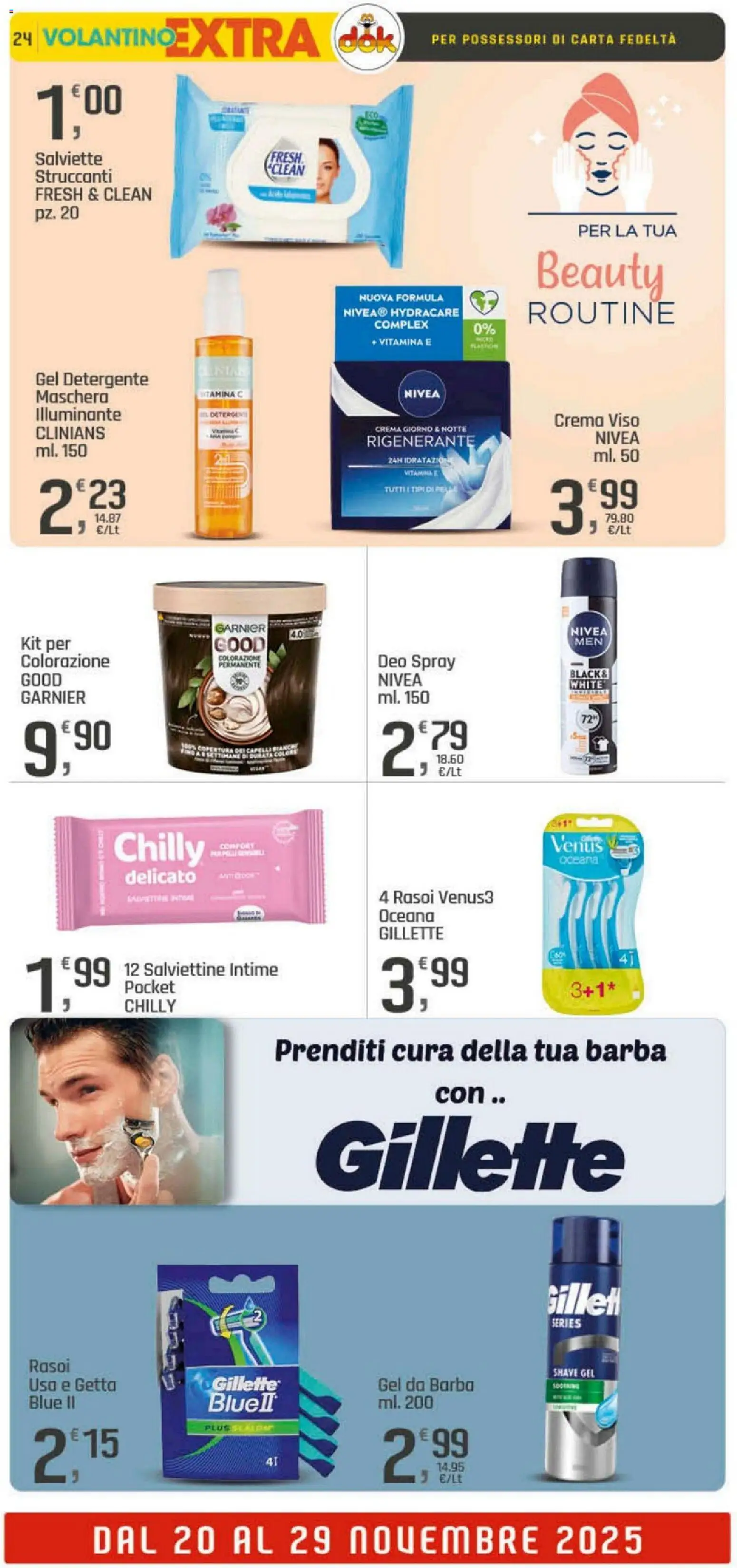 Volantino DOK del 20.11.2025 | Pagina: 24 | Prodotti: Illuminante, Crema, Maschera, Crema viso