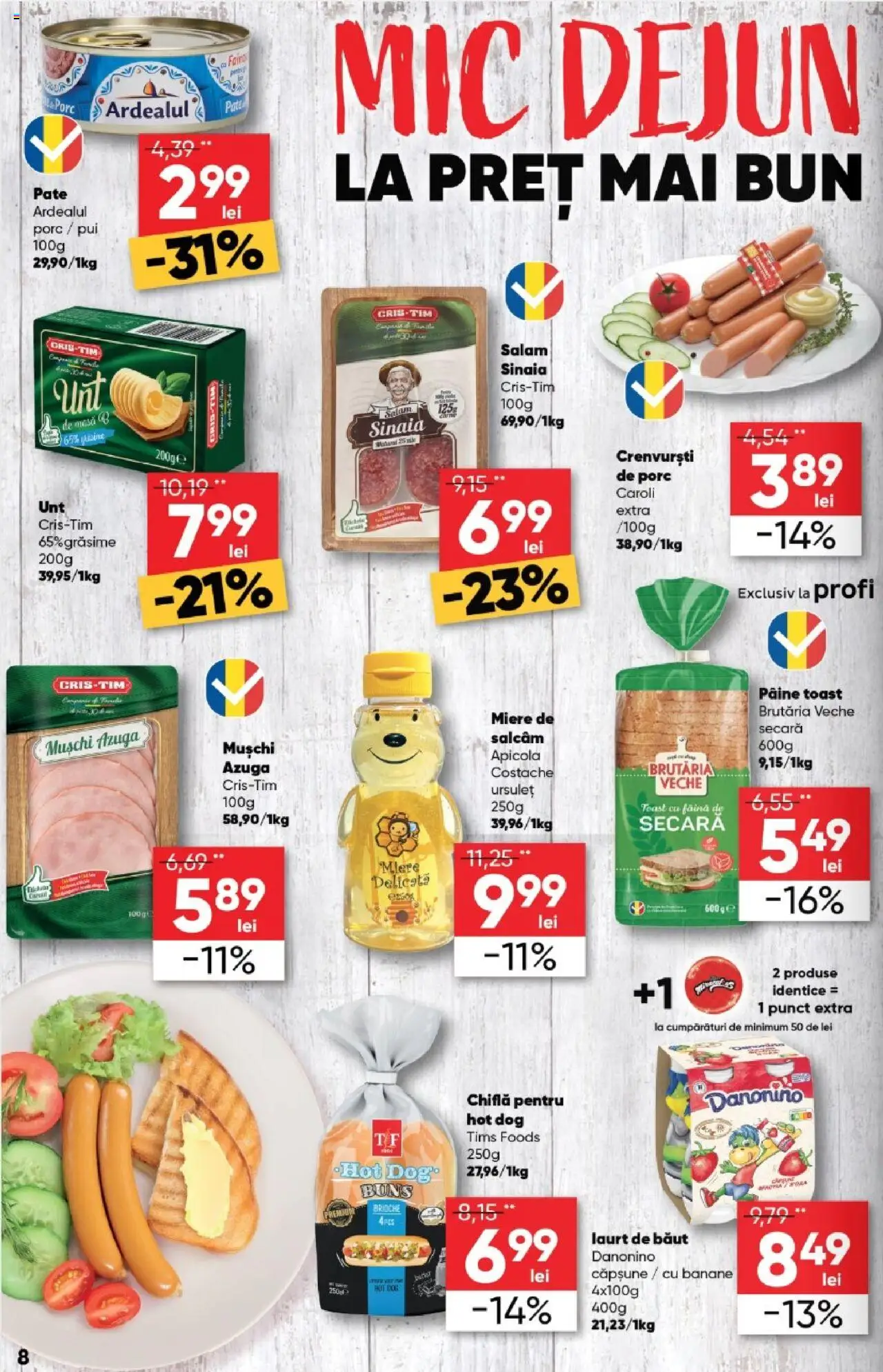 Catalog Profi Super – valabil de la 03.09.2025 | Pagină: 8 | Produse: Masă, Hacıyatmaz Kedi Oyuncağı, Pâine, Salam