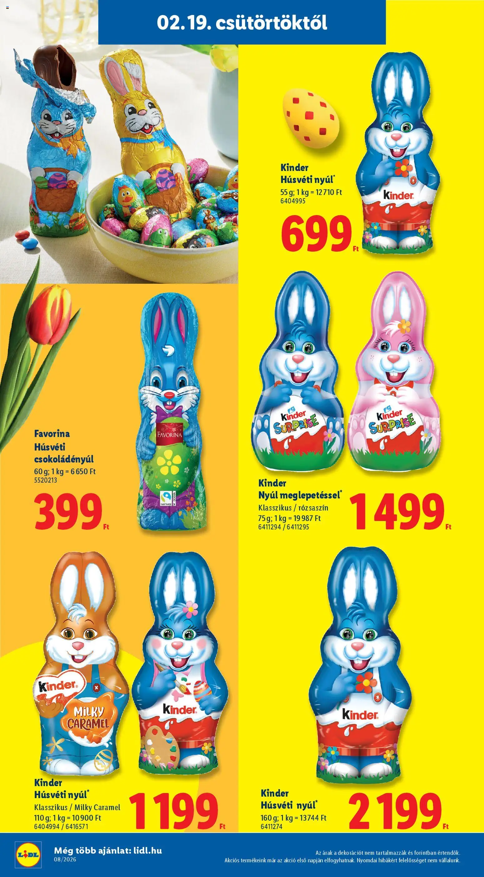 Lidl akciós ujság - amely érvényes a következő dátumtól: 19.02.2026 | Oldal: 8