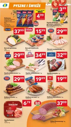 Lewiatan gazetka - Warszawa od 31.07.2025 | Strona: 2 | Produkty: Kiełbasa, Szynka drobiowa, Kabanosy, Ruszt