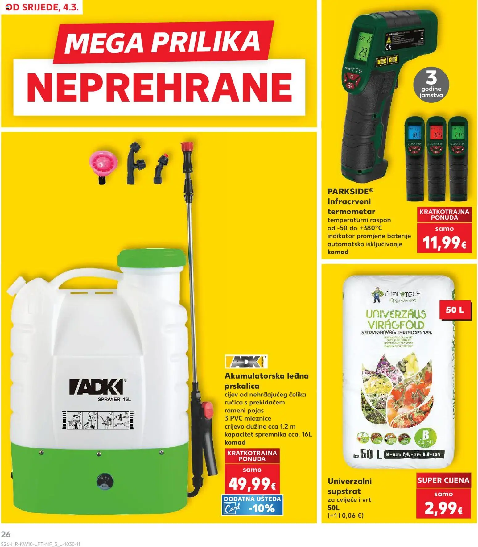 Kaufland katalog | vrijedi od 04.03.2026 | Stranica: 26 | Proizvodi: Termometar, Cvijeće, Baterije, Parkside