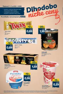 Kraj leták platný od 05.02.2026 | Strana: 14 | Produkty: Jogurt, Ananás, Mandarinky, Šalát