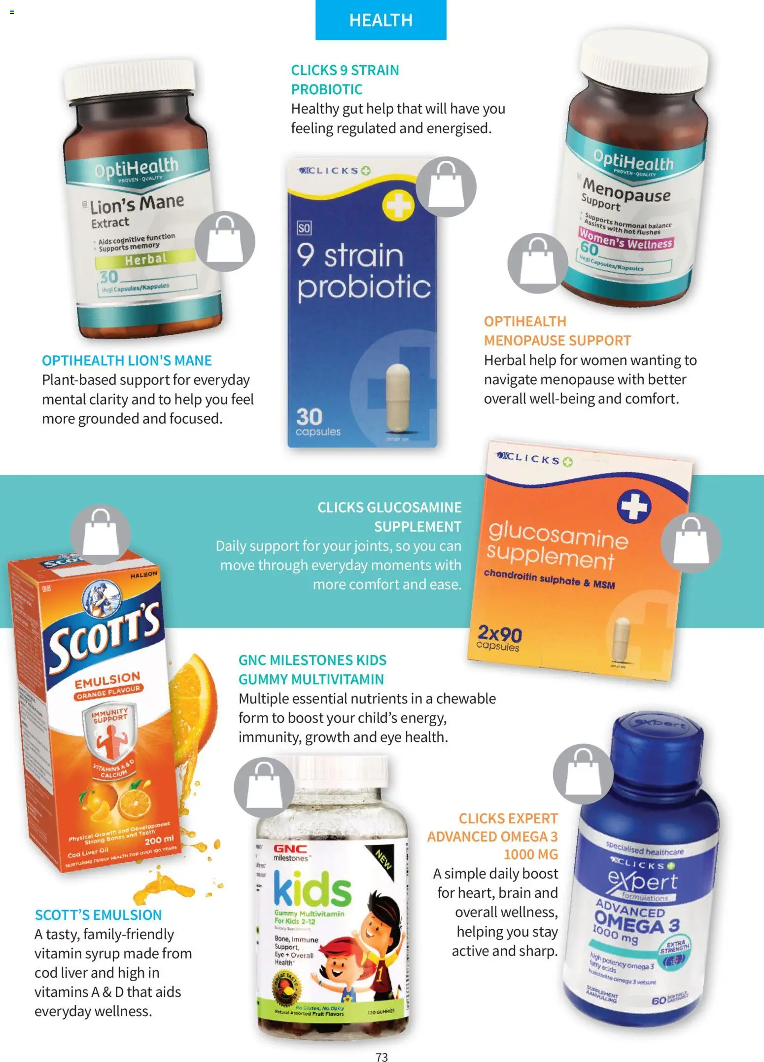 New Clicks catalogue – valid from 01.02.2026 | Page: 73 | Products: Drone, Vitamins, Oil, Syrup