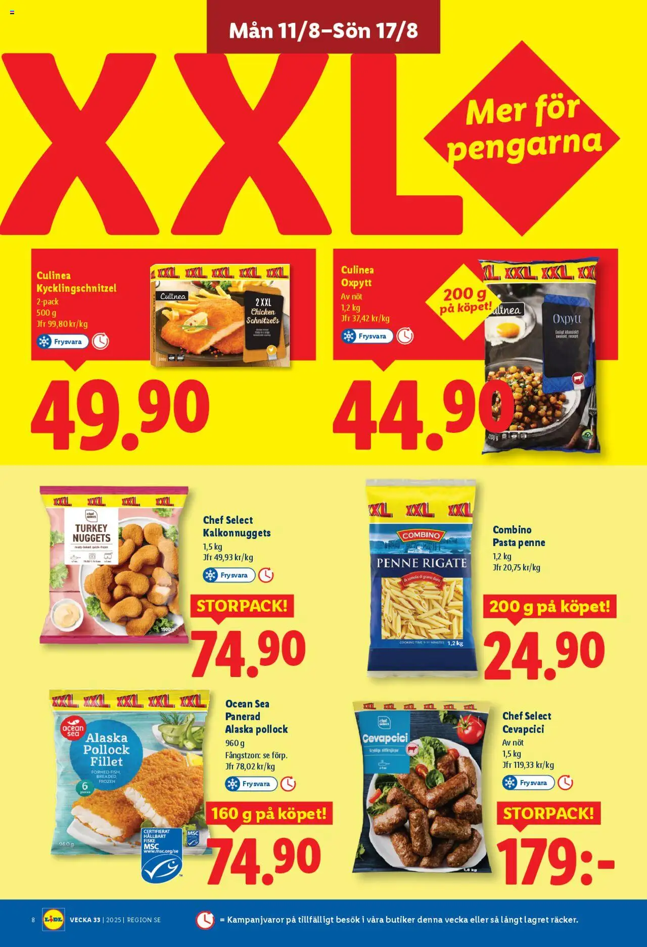 Lidl reklamblad aktuell från 11.08.2025 | Sida: 8 | Produkter: Pasta