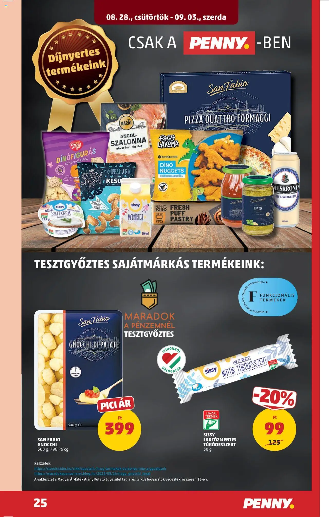 PENNY akciós ujság - amely érvényes a következő dátumtól: 28.08.2025 | Oldal: 27 | Termékek: Háztartási keksz, Pizza, Puff, Keksz