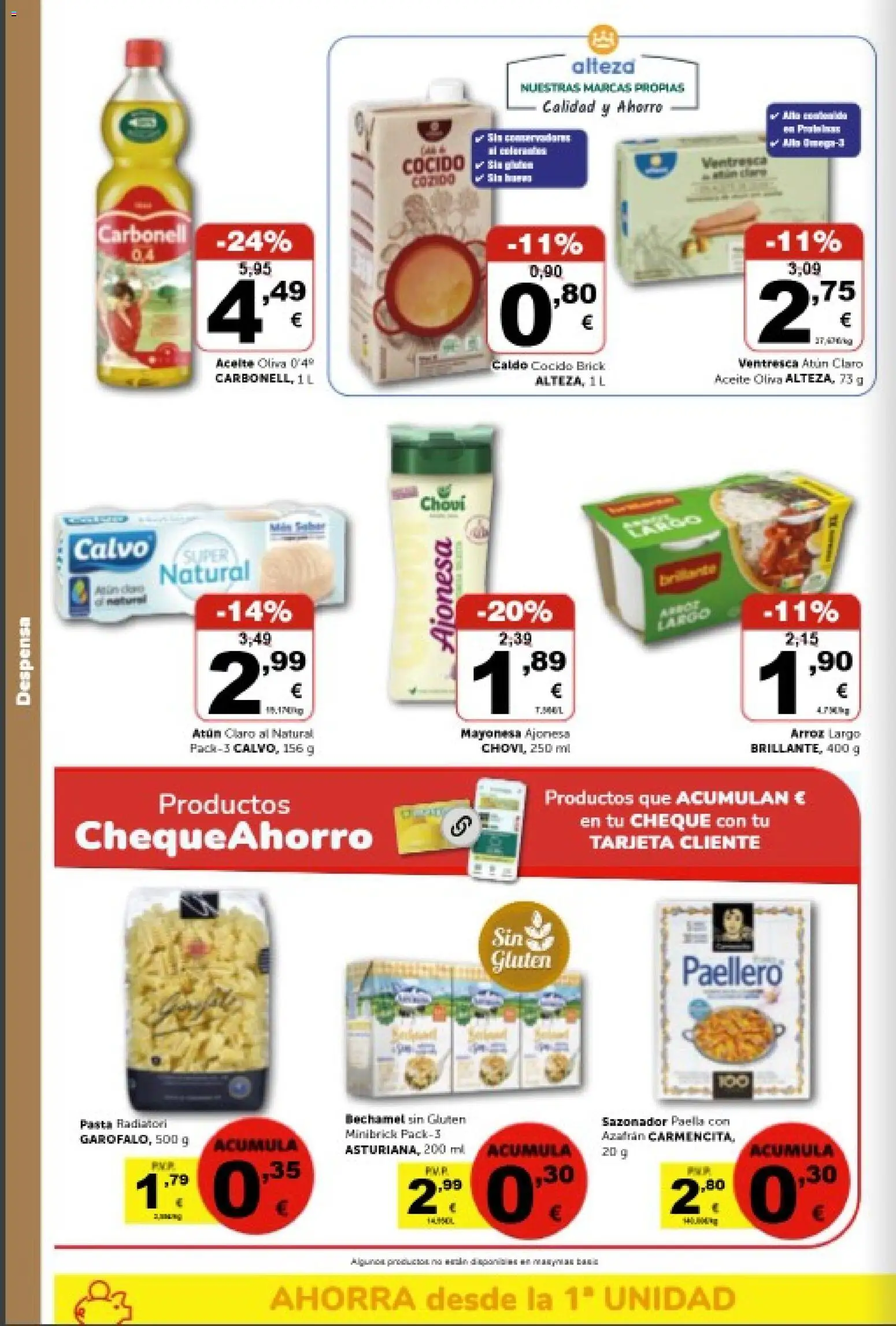 Masymas folleto │ válido desde el 06.03.2026 | Página: 12 | Productos: Arroz, Pasta, Οθόνη προβολής, Atún claro