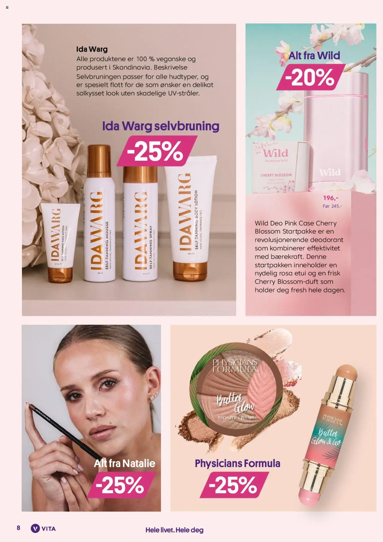 {H1} | Side: 8 | Produkter: Deodorant, Body, Kutter, Bronzer
