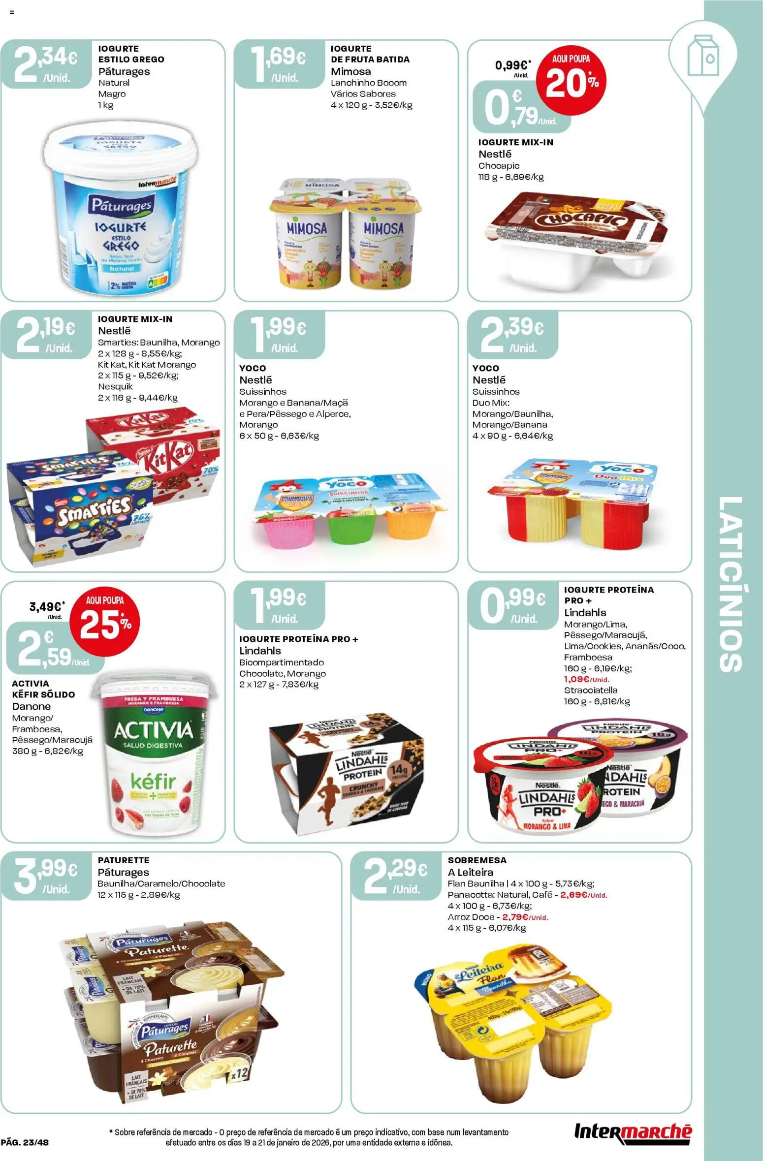 Intermarché folheto │ válido de 26.02.2026 | Página: 23 | Produtos: Kefir nestlé, Iogurte, Nestlé, Proteina