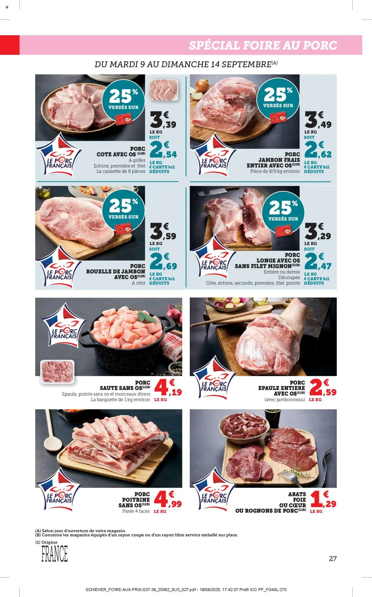  | Page: 27 | Produits: Jambon, Porc, Foire au porc