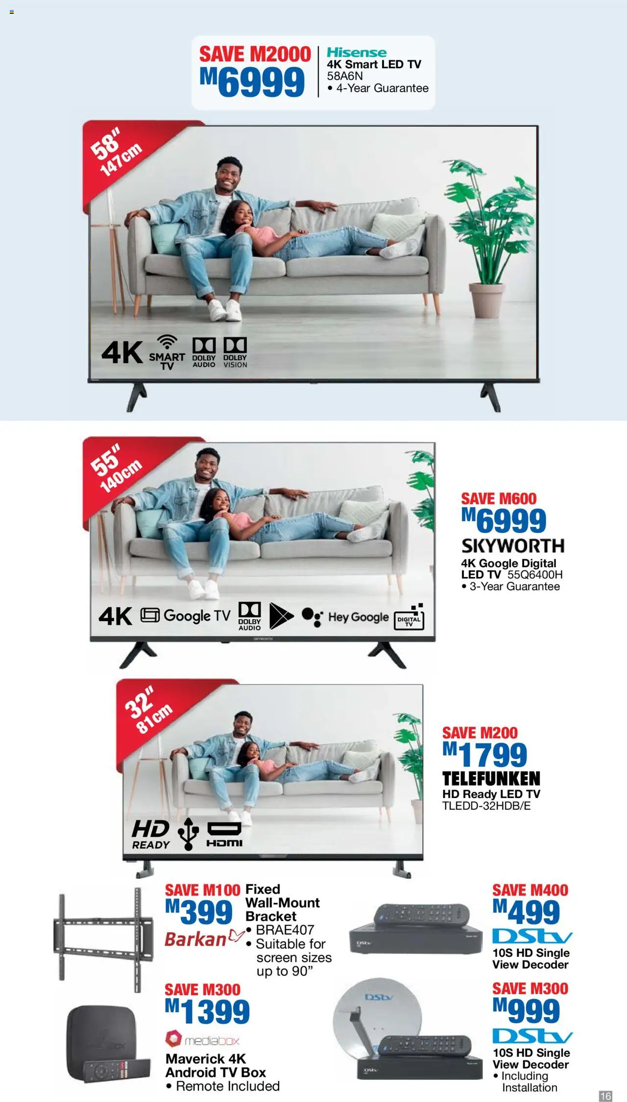 New OK Furniture catalogue – valid from 06.10.2025 | Page: 16 | Products: Audio, TV, Box, Remote