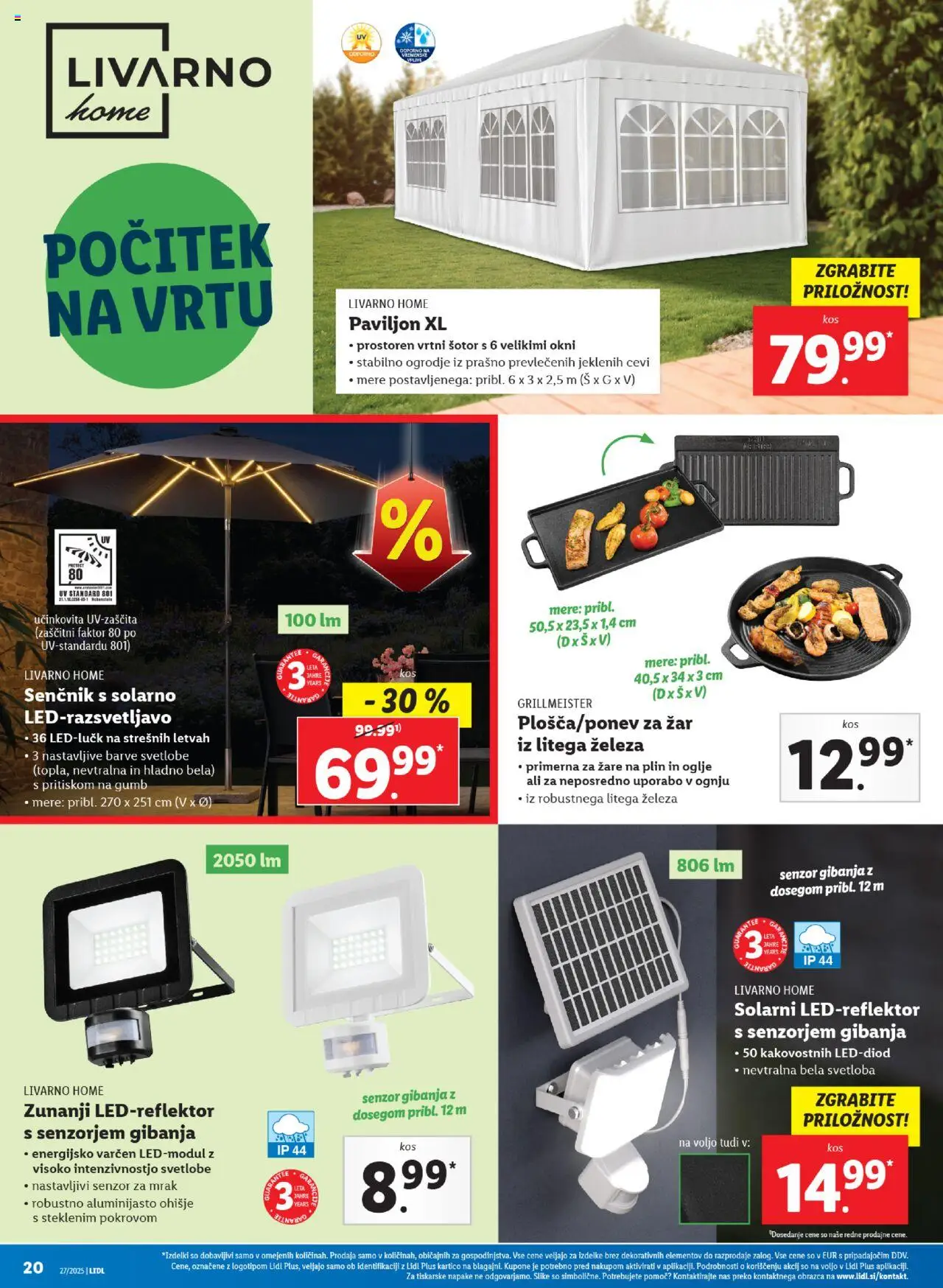 Lidl - Maribor │ velja od 03.07.2025 | Stran: 32 | Izdelki: Šotor, Paviljon, Senčnik, Zar