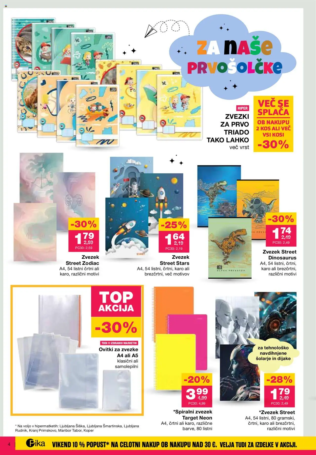 Mercator katalog veselo v šolo │ velja od 30.07.2025 | Stran: 4 | Izdelki: Kos, Zvezek