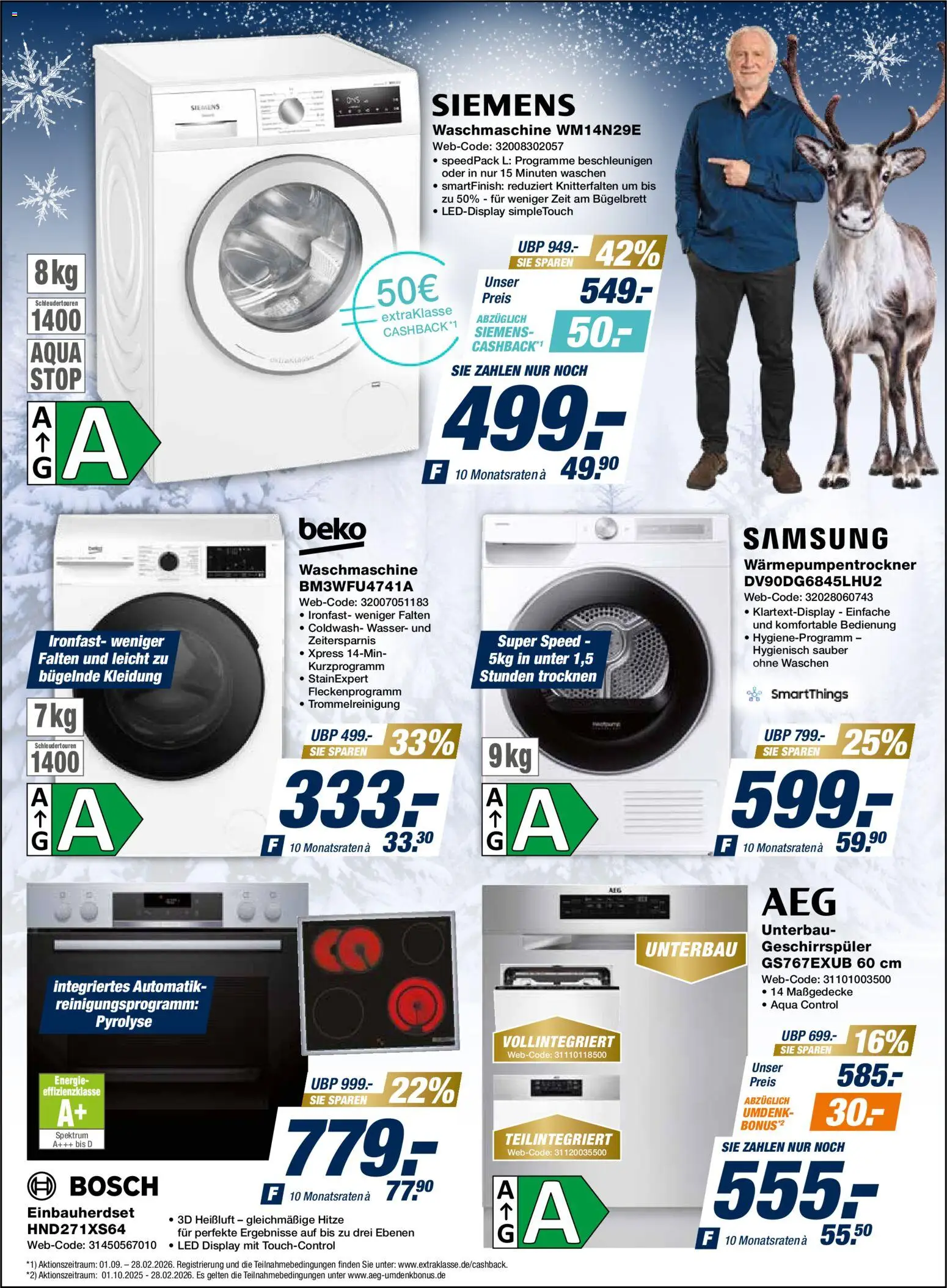Expert Weihnachts sparen – gültig ab 13.12.2025 | Seite: 8 | Produkte: Bosch, Geschirrspüler, Waschmaschine, Samsung