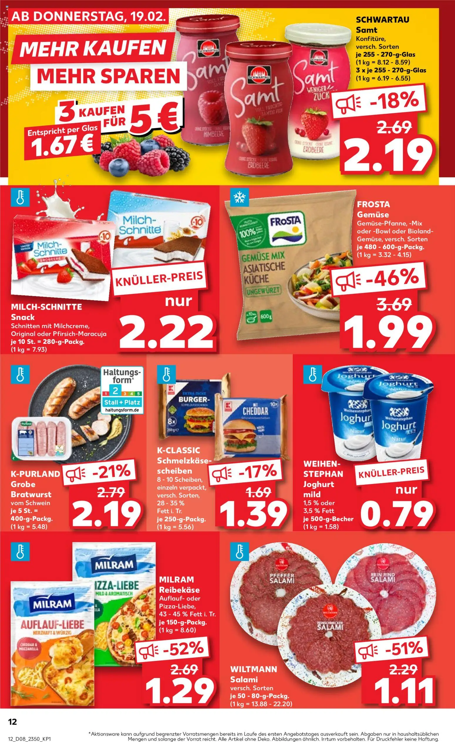 Kaufland prospekt Völklingen	 – gültig ab 22.02.2026 | Seite: 12 | Produkte: Gemüse, Pfeffer, Himbeere, Salami