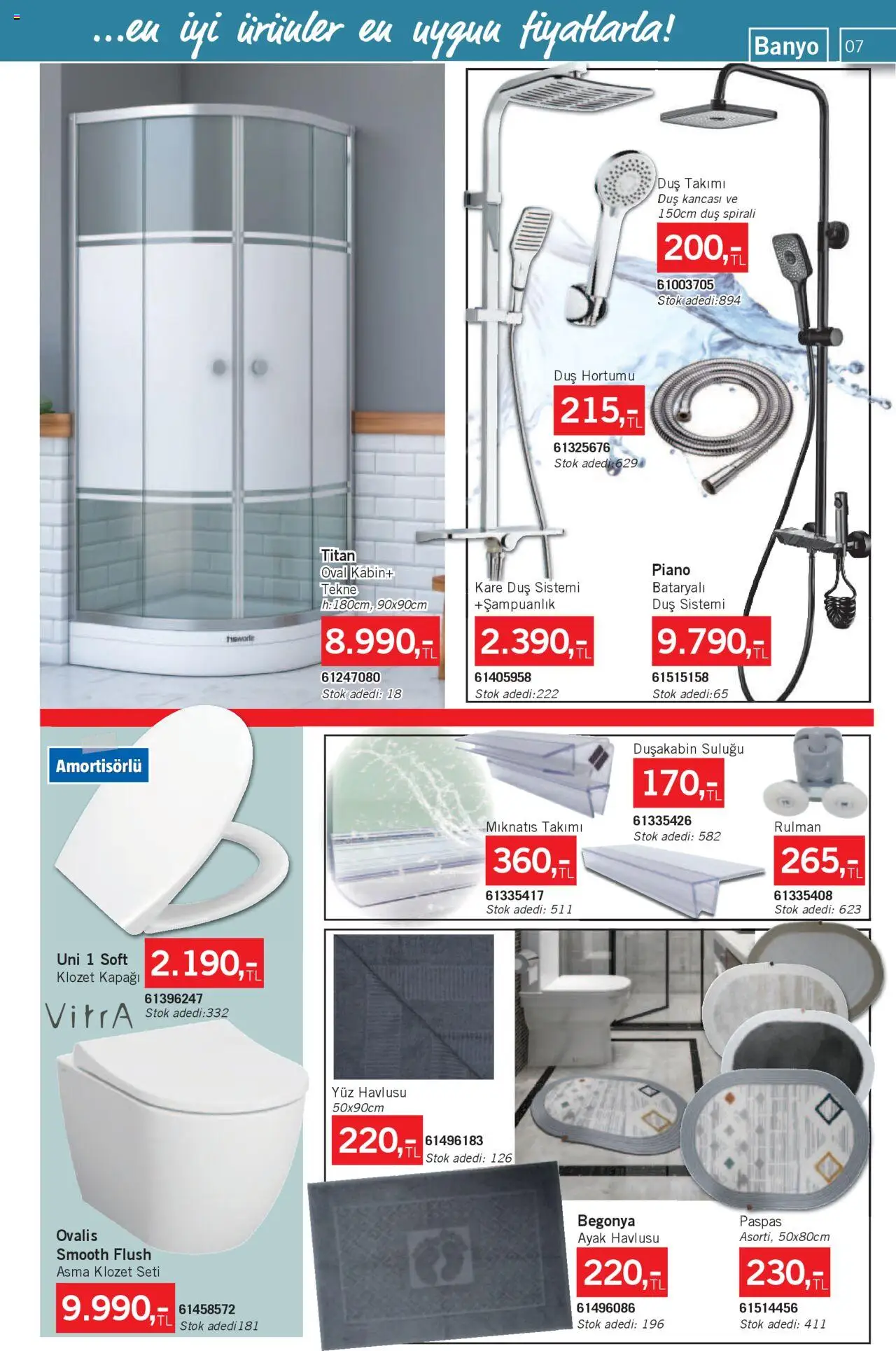 Bauhaus Katalog - 03.10.2025 tarihinden itibaren geçerlidir | Sayfa: 7 | Ürünler: Banyo, Duş, Ayak havlusu, Yüz havlusu