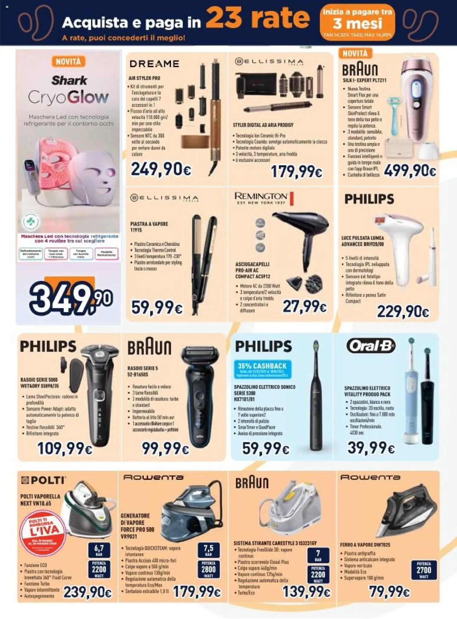 Volantino Unieuro del 17.04.2026 | Pagina: 29 | Prodotti: Maschera, Rasoio, Spazzolino, Anticalcare