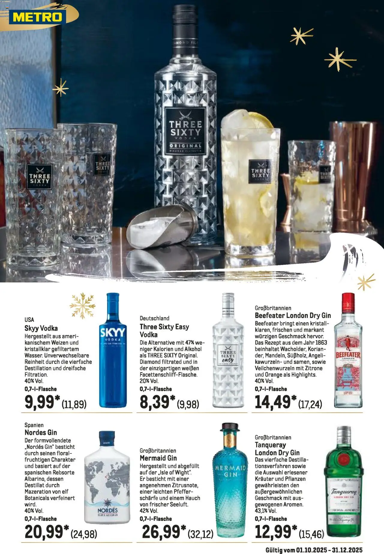 Metro Saisonkatalog "Perfekt ausgestattet" – gültig ab 01.10.2025 | Seite: 34 | Produkte: Pfeffer, Zitrone, Vodka, Gin