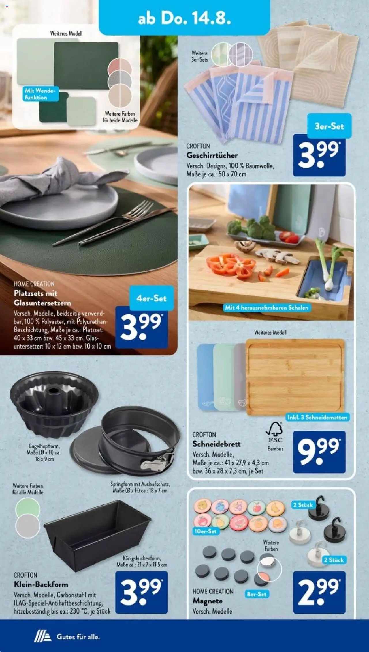 Aldi Süd Prospekt 	 - gültig ab dem 11.08.2025 | Seite: 8 | Produkte: Home creation