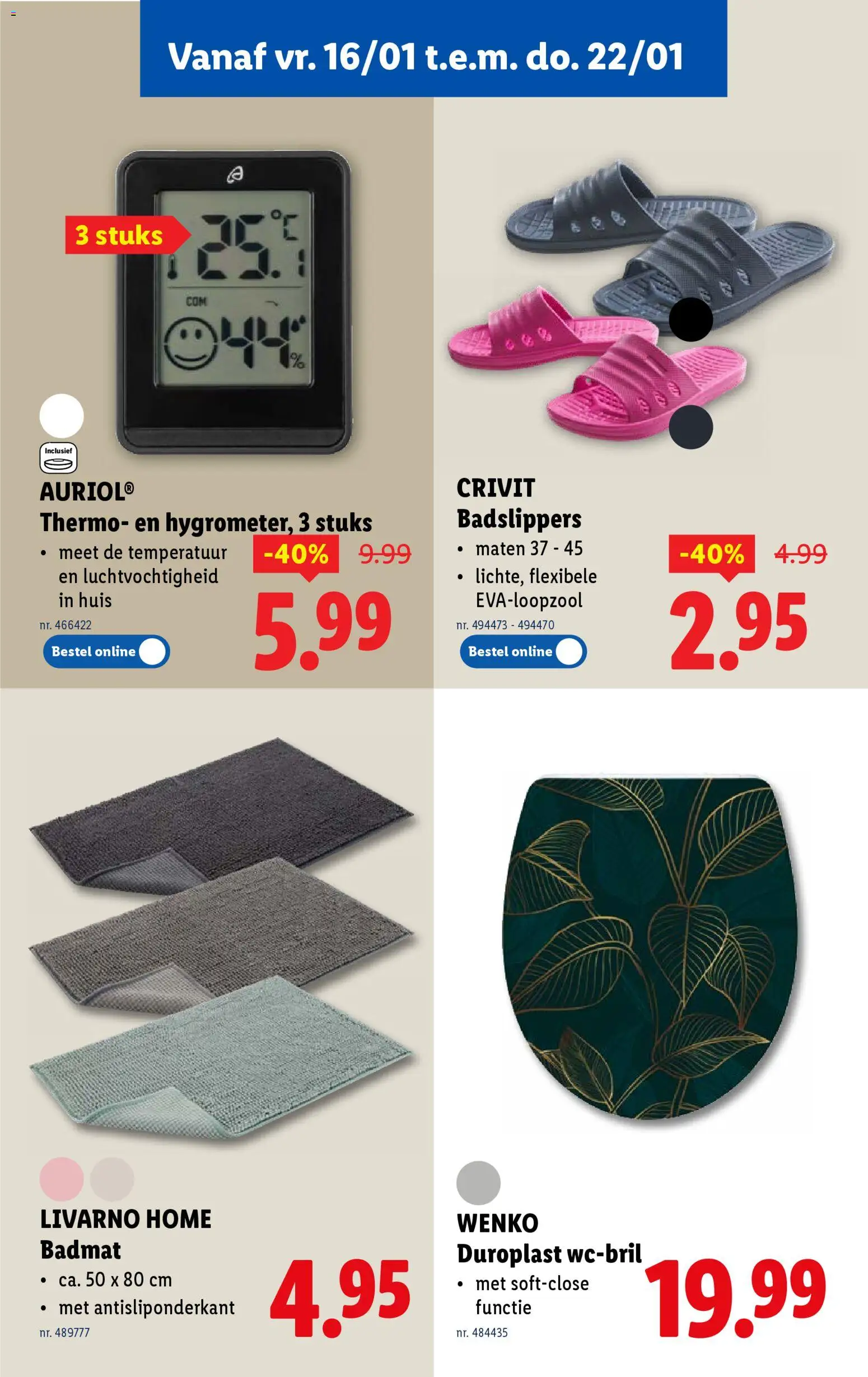 {H1} | Pagina: 49 | Producten: Slippers, Badmat, Thermometer, Toilet