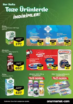 18.12.2025 tarihinden itibaren geçerli olan Onur Market kataloğu önizlemesi | Sayfa: 6 | Ürünler: Kefir, Gül, Peynir, Yağ